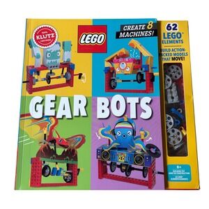 NIB LEGO Gear Bots Klutz STEM Building Kit Create 8 Machines 62 Elements‎ 2020
